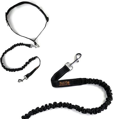 Show full view: Mighty Paw Hands Free Nylon Bungee Dog Leash Set, Black, 36-in slide 6 of 9