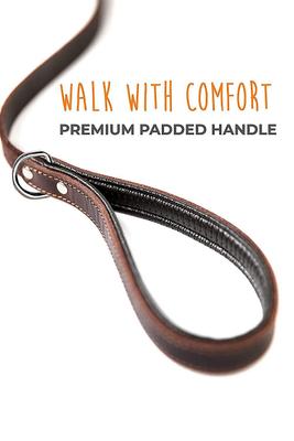 Show full view: Mighty Paw Leather Dog Leash, 6-ft long slide 4 of 7