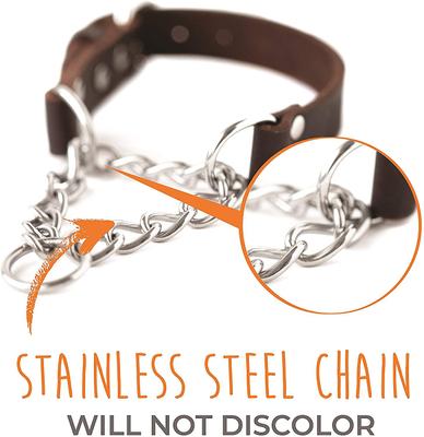 Show full view: Mighty Paw Leather Martingale Dog Collar, Medium slide 3 of 4