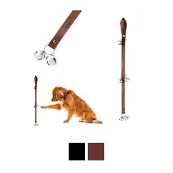 Mighty Paw Leather Tinkle Bells Dog Doorbell, Brown