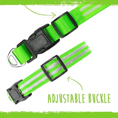 Show full view: Mighty Paw LED Dog Collar, Green, Small slide 5 of 11