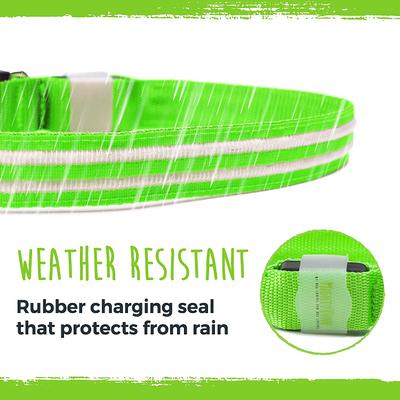 Show full view: Mighty Paw LED Dog Collar, Green, Small slide 7 of 11