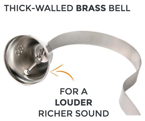 Show full view: Mighty Paw Metal Brass Tinkle Bell Dog Doorbell, Silver slide 5 of 9