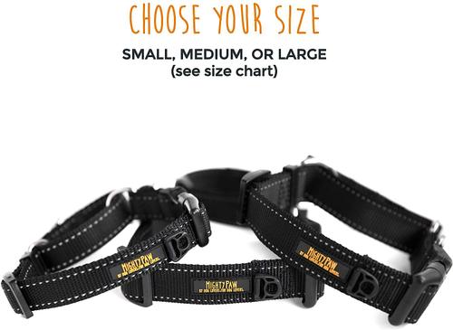 Show full view: Mighty Paw Nylon Martingale Cinch Dog Collar, Black, Large slide 4 of 10