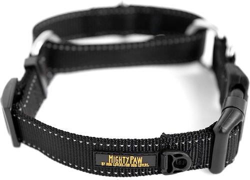 Show full view: Mighty Paw Nylon Martingale Cinch Dog Collar, Black, Large slide 6 of 10
