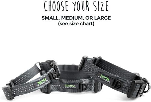 Show full view: Mighty Paw Nylon Martingale Cinch Dog Collar, Grey, Large slide 4 of 10