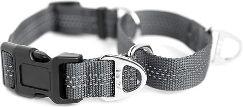 Show full view: Mighty Paw Nylon Martingale Cinch Dog Collar, Grey, Large slide 7 of 10