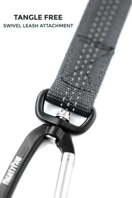 Show full view: Mighty Paw Nylon Reflective Short Dog Leash, Black & Orange, 1.5-ft long, 1-in wide slide 8 of 10