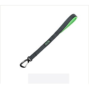 Mighty Paw Nylon Reflective Short Dog Leash, Grey & Green, 1.5-ft long, 1-in wide