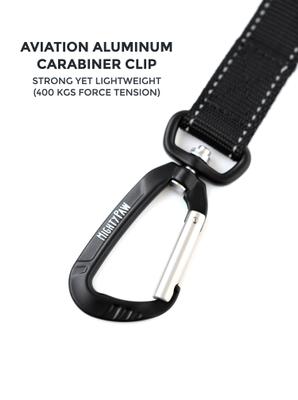 Show full view: Mighty Paw Nylon Reflective Short Dog Leash, Grey & Green, 1.5-ft long, 1-in wide slide 7 of 10