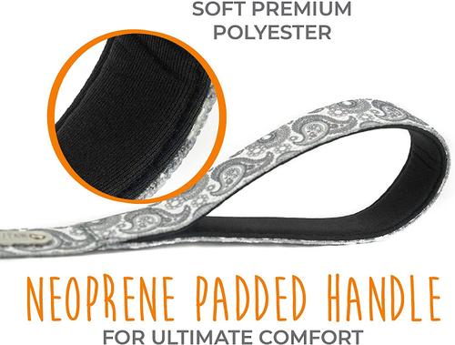 Show full view: Mighty Paw Polyester Designer Dog Leash, Grey Paisley, 6-ft long, Lite slide 4 of 9