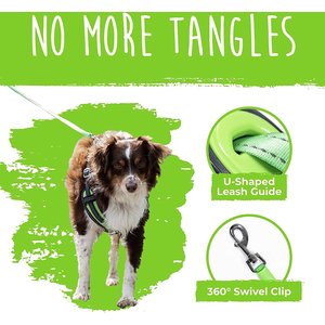 Mighty Paw Retractable 2.0 Dog Leash, Green, Lite