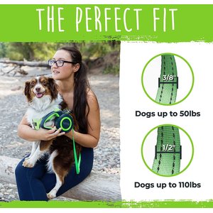 Mighty Paw Retractable 2.0 Dog Leash, Green, Lite