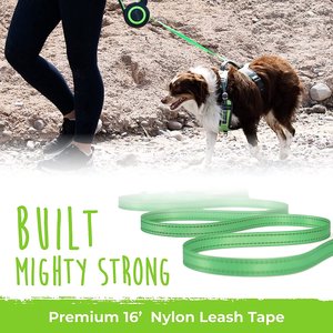 Mighty Paw Retractable 2.0 Dog Leash, Green, Lite
