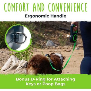 Mighty Paw Retractable 2.0 Dog Leash, Green, Lite