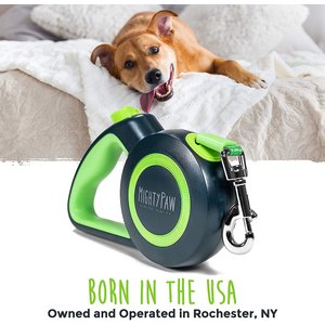 Mighty Paw Retractable 2.0 Dog Leash, Green, Lite