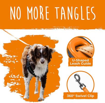 Show full view: Mighty Paw Retractable 2.0 Dog Leash, Orange, Standard slide 5 of 10