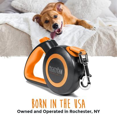 Show full view: Mighty Paw Retractable 2.0 Dog Leash, Orange, Standard slide 9 of 10