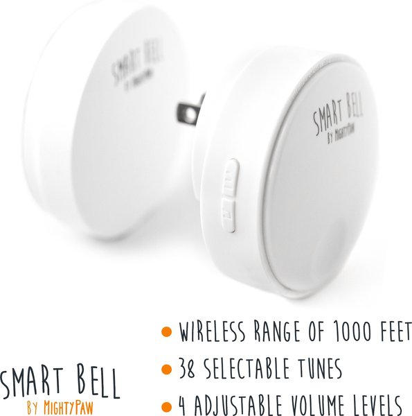 Mighty Paw Smart Bell 2.0 Potty Training Dog Doorbell, White