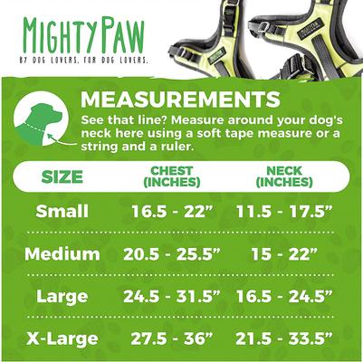 Show full view: Mighty Paw Sport 2.0 Dog Harness, Green, Large slide 2 of 9