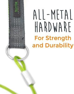 Show full view: Mighty Paw Stainless Steel Chew Proof Cable Leash, 6-ft long, Green slide 8 of 10