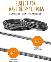 Mighty Paw Tie Out Cable Dog Leash, 30-ft, X-Large slide 2 of 9