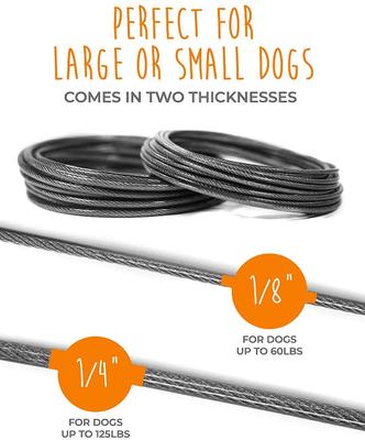 Show full view: Mighty Paw Tie Out Cable Dog Leash, 30-ft, X-Large slide 2 of 10