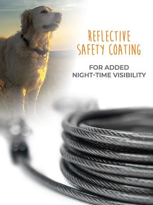 Show full view: Mighty Paw Tie Out Cable Dog Leash, 30-ft, X-Large slide 7 of 10