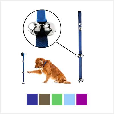 Show full view: Mighty Paw Tinkle Bells Dog Doorbells, Solid, Blue slide 1 of 8