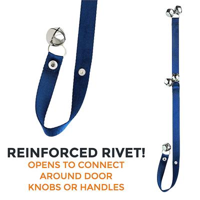 Show full view: Mighty Paw Tinkle Bells Dog Doorbells, Solid, Blue slide 3 of 8