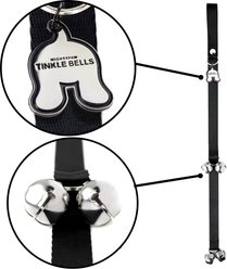 Mighty Paw Tinkle Bells with Charm Dog Doorbells, Black