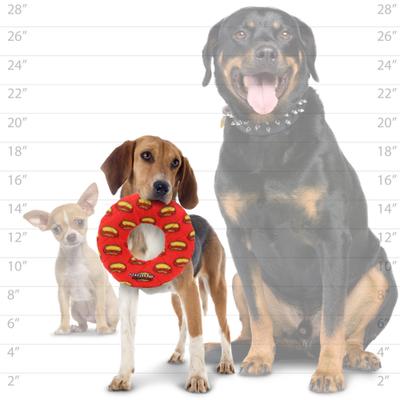 Show full view: Mighty Ring Squeaky Plush Dog Toy, Red slide 6 of 8