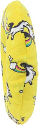 Show full view: Mighty Ring Squeaky Plush Dog Toy, Yellow slide 2 of 8