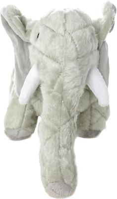 Show full view: Mighty Safari Elephant Squeaky Plush Dog Toy, Grey slide 3 of 4