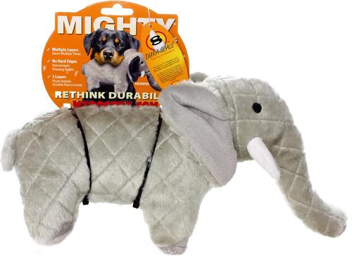 Show full view: Mighty Safari Elephant Squeaky Plush Dog Toy, Grey slide 4 of 4