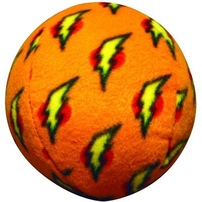 Mighty Mighty Squeaky Stuffing-Free Plush Ball Dog Toy, Orange, Large