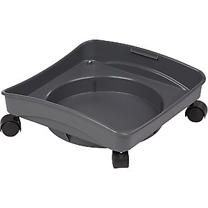 Mighty Tuff Airtight Pet Food Storage Container Bundle with Wheels & Scoop, Gray, 48-lbs