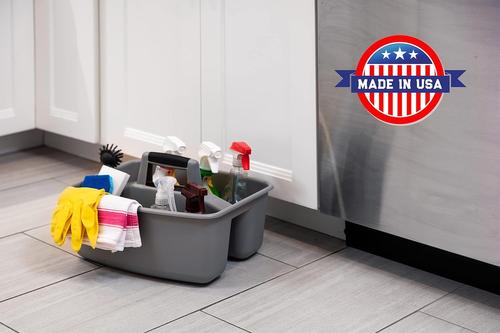 Show full view: Mighty Tuff Rough & Rugged All-Purpose Cleaning Caddy, Gray, 2 count slide 7 of 8