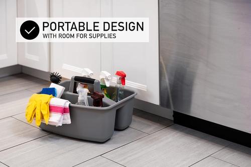 Show full view: Mighty Tuff Rough & Rugged All-Purpose Cleaning Caddy, Gray, 2 count slide 3 of 8