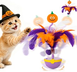 Migipaws Touch Activated Feather Roly-Poly Halloween Cat Toy