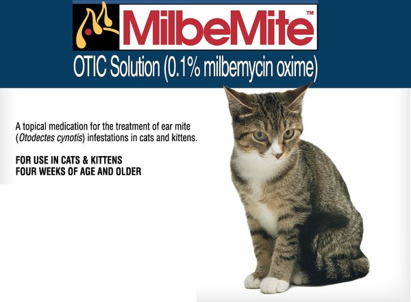 Show full view: Milbemite Otic Solution for Cats, 0.25 mL tubes, 2 count slide 1 of 6