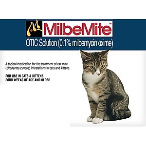 Milbemite Otic Solution for Cats, 0.25 mL tubes, 2 count