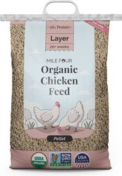 Mile Four 16% Organic Pellet Layer Chicken & Duck Feed, 23-lb bag