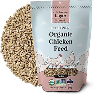 Mile Four 16% Organic Pellet Layer Chicken & Duck Feed, 2-lb bag