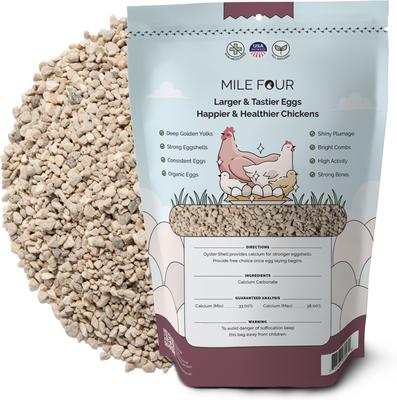 Show full view: Mile Four Oyster Shell Calcium Hen Supplement, 4-lb bag slide 2 of 11
