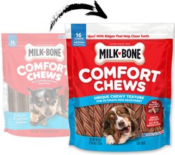 Milk-Bone Comfort Chews Real Beef Dog Treats, 16 count slide 2 of 9