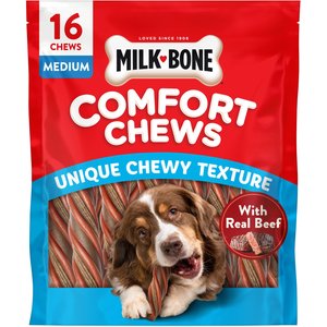 Milk-Bone Comfort Chews Real Beef Dog Treats, 16 count