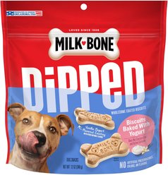 Milk-Bone Dipped Vanilla Yogurt Crunchy Dog Treats, 12-oz bag, case of 4