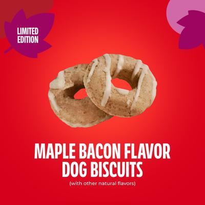 Show full view: Milk-Bone Dunkin’ Maple Bacon Natural Flavor Biscuits Crunchy Dog Treats, 8-oz bag slide 4 of 10