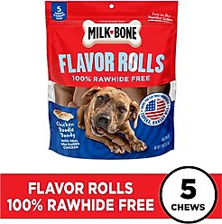 Milk-Bone Flavor Rolls Chicken Doodle Dandy Rawhide Free with Chicken Dog Chew Treats, 5 count slide 2 of 8